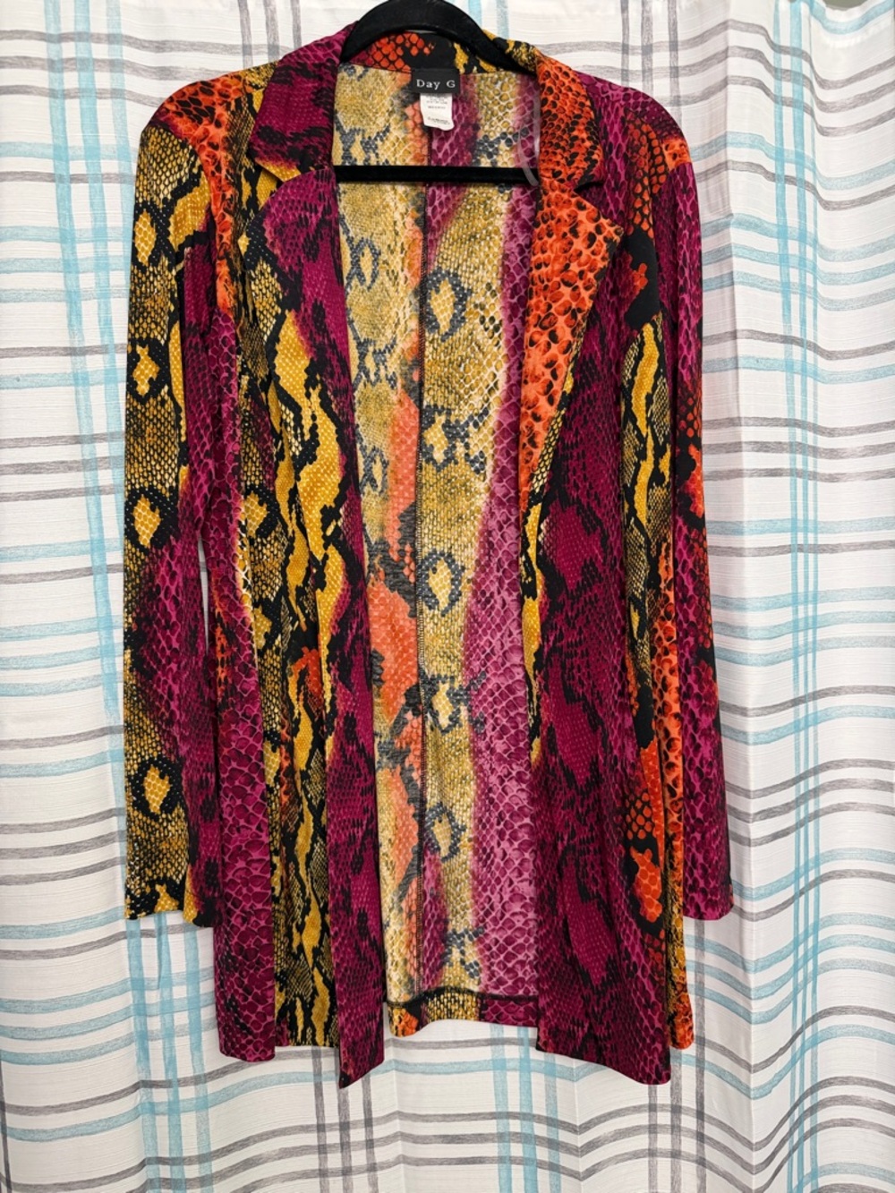 Day G Vibrant Snake Print Open Cardigan - Multi